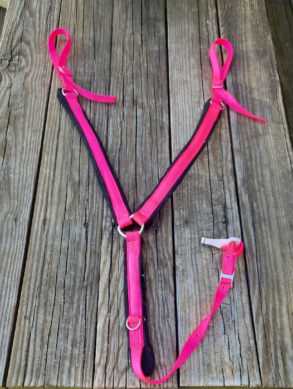Pink Nylon Horse Breast Collar
